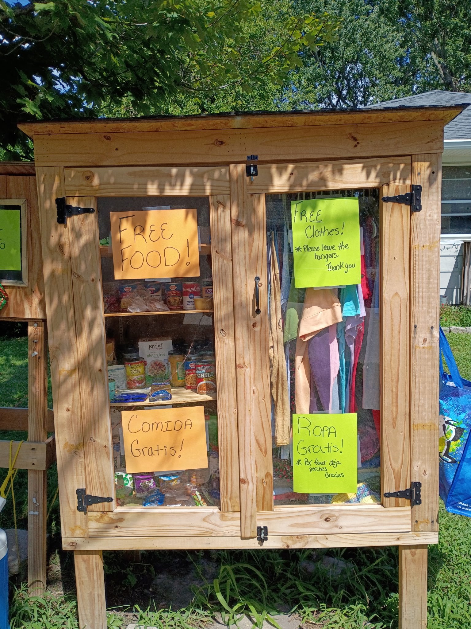 The actual 8th Avenue neighborhood pantry with free food and clothes